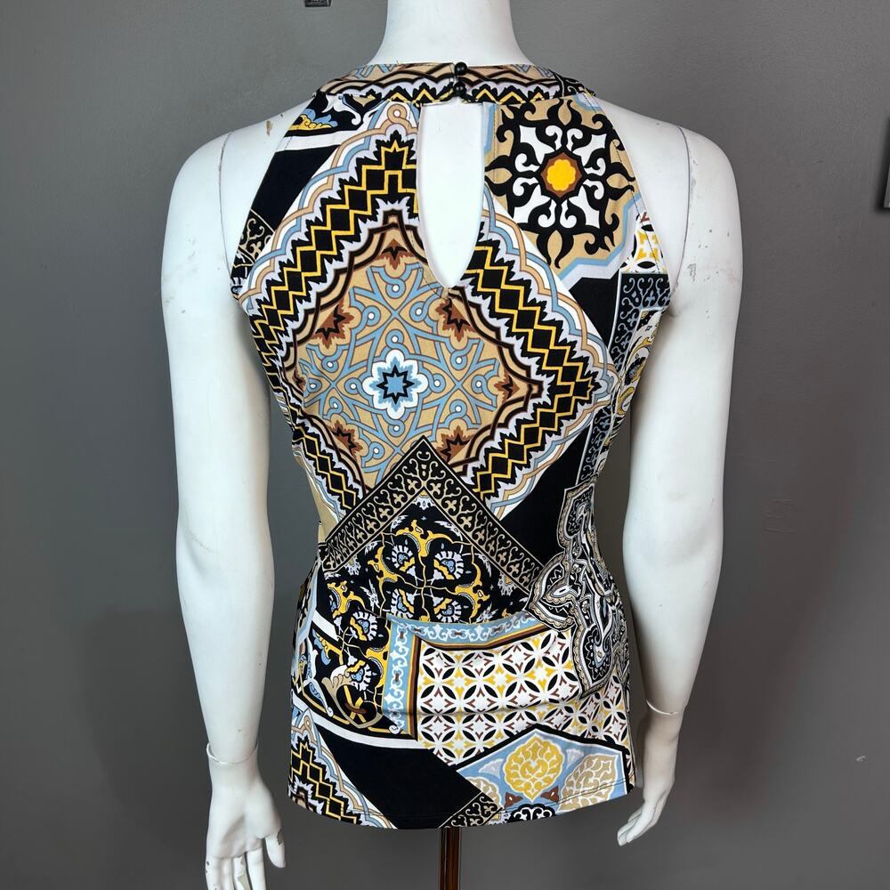 Cache Top Medium Vintage Y2k Pattern Colorful Yel… - image 8